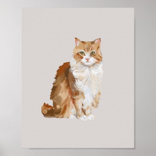 Schattige met olieverf geschilderde poster van een (Voorkant)
