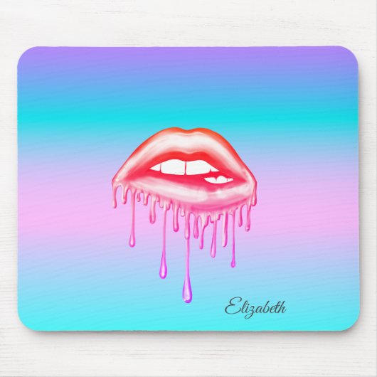 Schattige metalen druppelaar holografisch muismat (Voorkant)