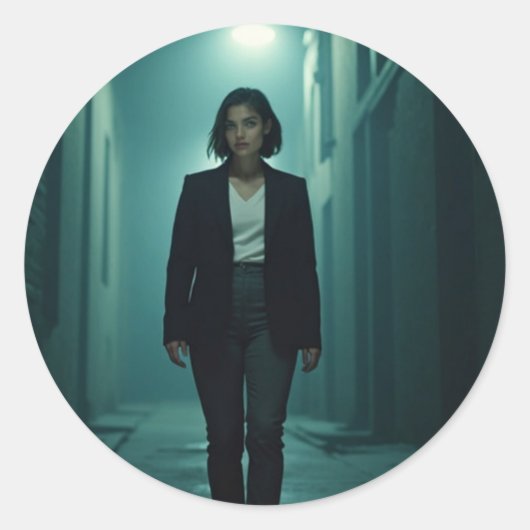 schattige mevrouw Sticker (Voorkant)