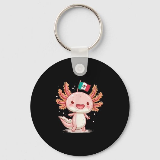 Schattige Mexicaans Axolotl-kostuum voor jongens e Sleutelhanger (Voorkant)