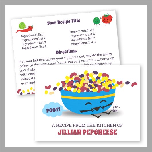 Schattige Mexicaans eten bonen scheet kookboek rec Kaart