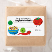 Schattige Mexicaans voedsel salsa blikken label (Insitu)