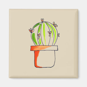 Schattige Mexicaanse cactus woestijn kunst Magneet