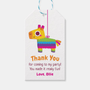 Schattige Mexicaanse Piñata Bedankt Kinderen Verja Cadeaulabel