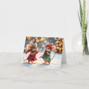 Schattige Mice Xmas Kaart