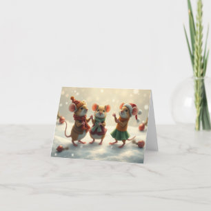 Schattige Mice Xmas Kaart