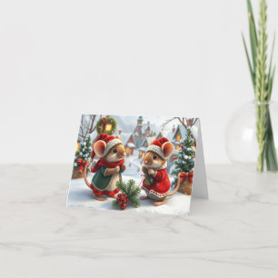 Schattige Mice Xmas Kaart