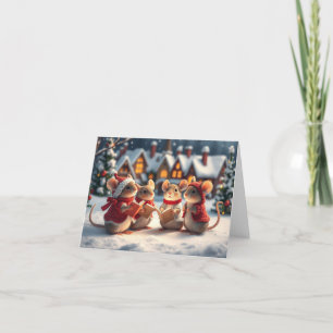 Schattige Mice Xmas Kaart