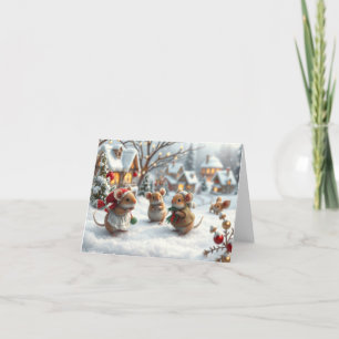 Schattige Mice Xmas Kaart