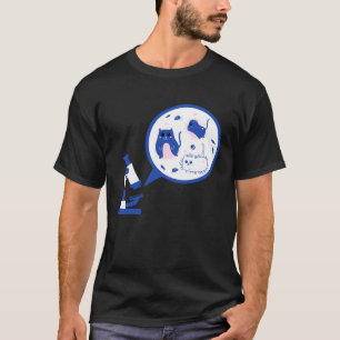 Schattige microbiologie kat bacteriën wetenschap l t-shirt