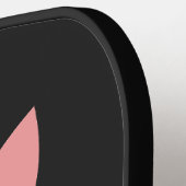 Schattige Mid Century zwart kattenportret Pickleball Paddle (Links Detail)