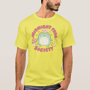 Schattige Middernacht Kikker Vereniging Kawaii Pas T-shirt