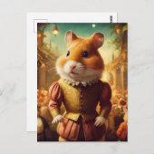 Schattige Midzomer Hamster Actor Briefkaart (Voorkant / Achterkant)