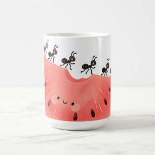 Schattige Mieren Watermeloen Schijf Koffiemok