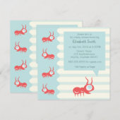 Schattige mierenuitnodiging kaart (Voorkant / Achterkant)