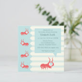 Schattige mierenuitnodiging kaart (Staand voorkant)