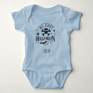 Schattige "Mijn Eerste Halloween" Monogram Naam Romper