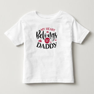 Schattige "Mijn hart is van papa" baby Kinder Shirts