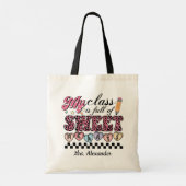 Schattige mijn klas vol lieve harten gepersonalise tote bag (Achterkant)