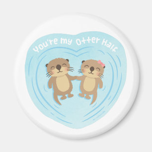 Schattige Mijn Otter Andere Helft Grappige Liefde  Magneet