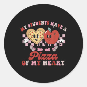 Schattige Mijn studenten hebben een Pizza-mijn-har Ronde Sticker