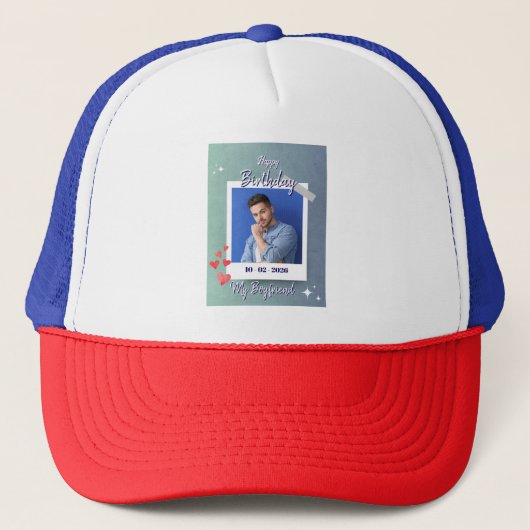 Schattige mijn vriend verjaardagscadeau trucker pet (Voorkant)