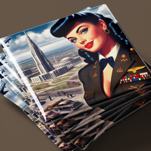 Schattige militaire pin-up magneet