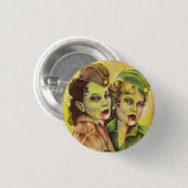 Schattige militaire zombievrouwen knop ronde button 3,2 cm (Voorkant /achterkant)