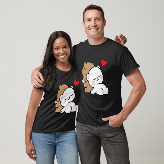 Schattige Milk Mocha Bedtime Story altijd kus me G T-shirt (Unisex)