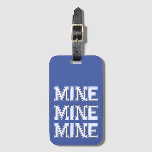 Schattige Mine Blue Funny Bagagelabel (Voorkant (verticaal))