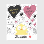 Schattige Mine Mine Mine Collectie Chicken Theme Sticker (Vel)