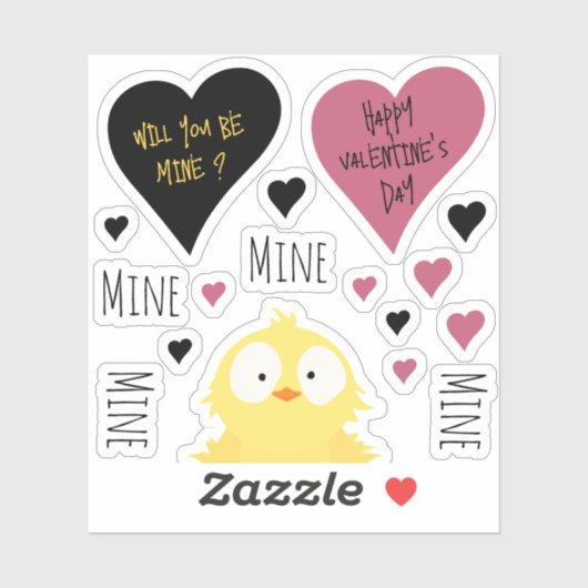Schattige Mine Mine Mine Collectie Chicken Theme Sticker (Vel)