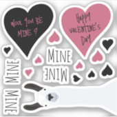 Schattige Mine Mine Mine Collectie Llama Thema Sticker (Voorkant)