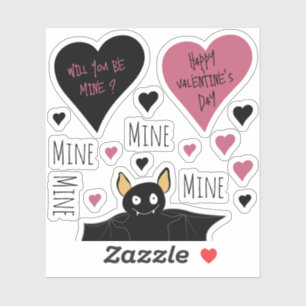 Schattige Mine Mine Mine Collectie vleermuisthema Sticker