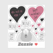 Schattige Mine Mine Mine Sheep Theme Sticker (Vel)