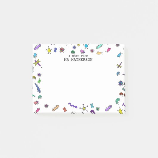 Schattige Mini Bugs en Mini Beesten Post-it® Notes (Voorkant)