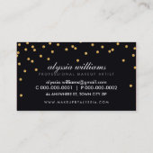 SCHATTIGE mini confetti goud sparkly glitter bold  Visitekaartje (Achterkant)