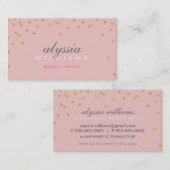 SCHATTIGE mini confetti goud sparkly glitter bord  Visitekaartje (Voorkant / Achterkant)