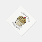 Schattige Mini Muffin Aangepaste Tekst Servet (Hoek)
