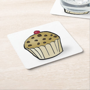 Schattige Mini Muffin Kartonnen Onderzetters
