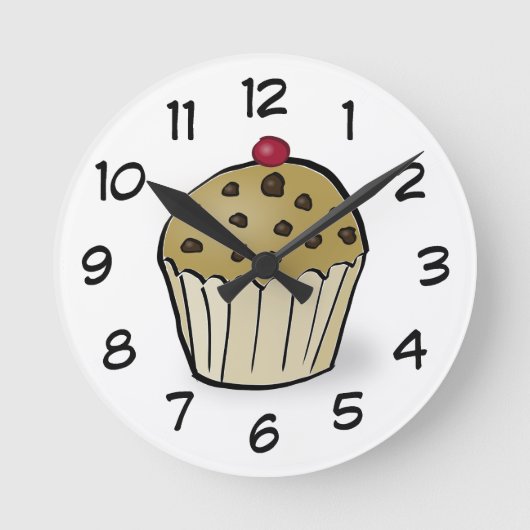 Schattige Mini Muffin Ronde Klok (Voorkant)