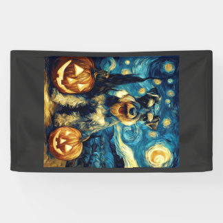 Schattige Miniatuur Schnauzer Hond Halloween Jack Spandoek