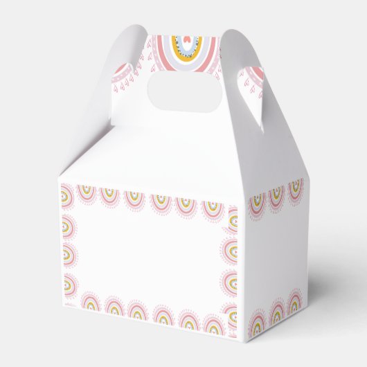 Schattige Minimaal Regenboog zon baby shower Bedankdoosjes (Achterkant)