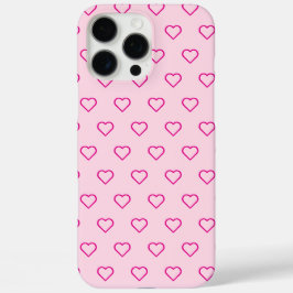 Schattige minimaal roze hartpatroon trendy iPhone 16 pro max hoesje