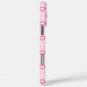 Schattige minimaal roze hartpatroon trendy Case-Mate iPhone case (Achterkant / Rechts)