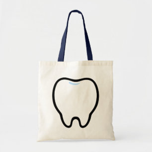 Schattige Minimaal Tand Illustratie Tote Bag