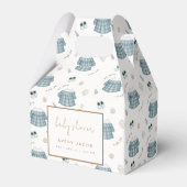 Schattige Minimal Boho Kleding Pattern Baby shower Bedankdoosjes (Achterkant)