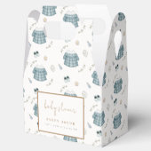 Schattige Minimal Boho Kleding Pattern Baby shower Bedankdoosjes (Geopend)