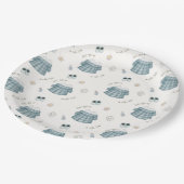 Schattige Minimal Boho Kleding Pattern Baby shower Papieren Bordje (Gekanteld)