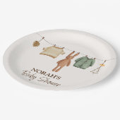 Schattige Minimal Boho Winter Jongenskleding Baby  Papieren Bordje (Gekanteld)